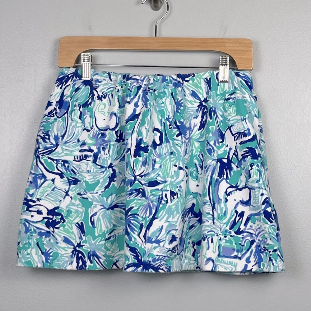 Lilly Pulitzer Blue, Aqua & White Printed Skort